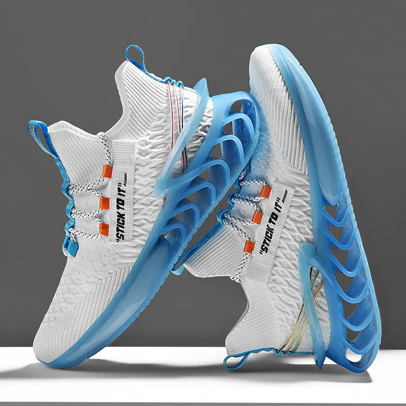 Men's Running Shoes - Stylish Lightweight Knit Sneakers