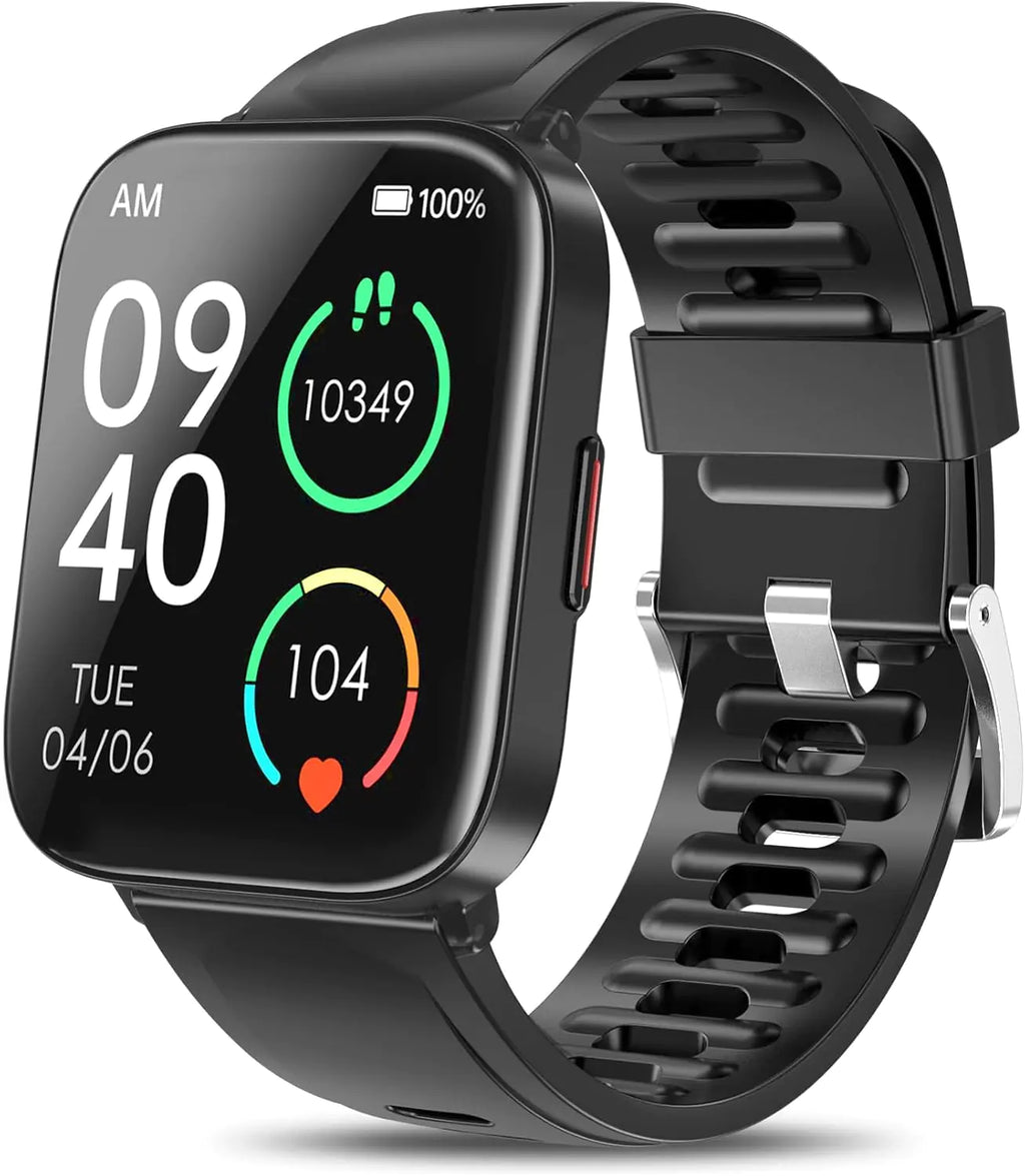 DUREXO Smartwatch 5ATM Waterproof Fitness Mens Smartwatch 1.69 Touch Screen Fitness Watch Multi-Sport Mode Smartwatch Compatible with Android iOS Phones