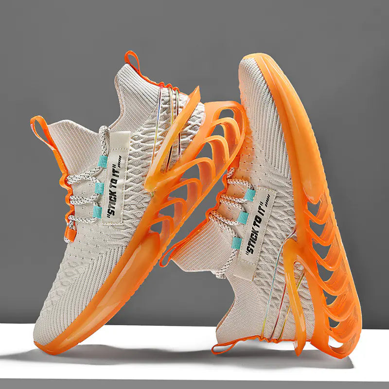Men's Running Shoes - Stylish Lightweight Knit Sneakers
